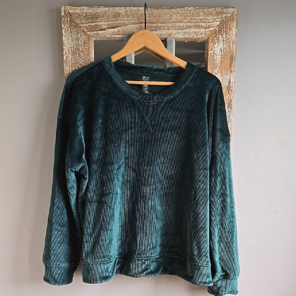 Lou & Grey Teal Crewneck Sweater